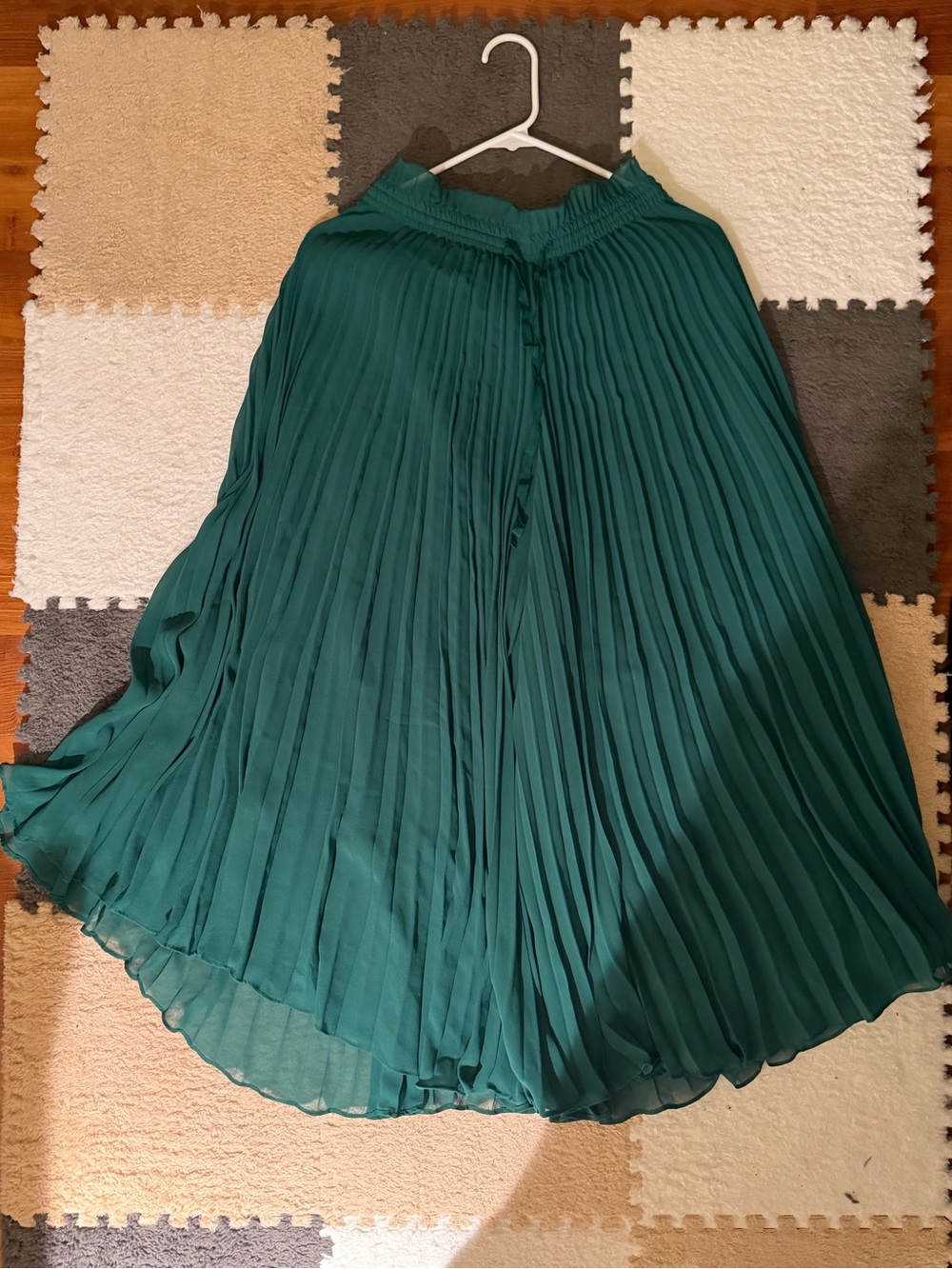 Zara Emerald Green Pleated Wide Leg